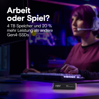 Preview: M.2 2TB Crucial P310 NVMe PCIe Gen4 with Headsink