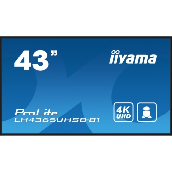 Preview: 109cm/43 (3840x2160) iiyama ProLite LH4365UHSB-B1 16:9 4K IPS Touch 8ms 60Hz 24/7 2xHDMI DP LAN WIFI Speaker Black