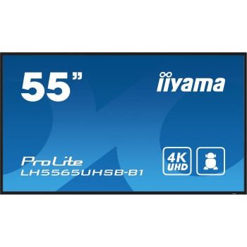Preview: 140cm/55 (3840x2160) iiyama ProLite LH5565UHSB-B1 16:9 4K UHD IPS Touch 8ms 60Hz 24/7 2xHDMI DP LAN WIFI Speaker Black