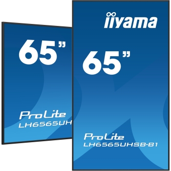 165cm/65 (3840x2160) iiyama ProLite LH6565UHSB-B1 16:9 4K UHD IPS Touch 8ms 60Hz 24/7 2xHDMI DP LAN WIFI Speaker Black