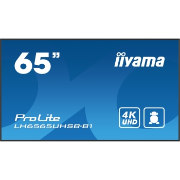 Preview: 165cm/65 (3840x2160) iiyama ProLite LH6565UHSB-B1 16:9 4K UHD IPS Touch 8ms 60Hz 24/7 2xHDMI DP LAN WIFI Speaker Black