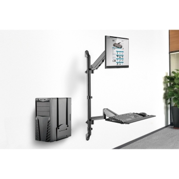 Preview: Digitus DA-90372 Flexibler Steh-/ Sitz-Arbeitsplatz zur Wandmontage