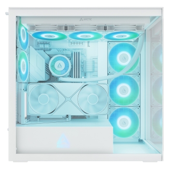 Preview: Arctic Xtender (White) transparent window with GPU vertical mount