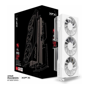 Preview: RX 9060 XT 16GB XFX Radeon SWIFT OC GDDR6 3 Fan white