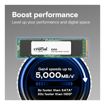 Preview: M.2 2TB Crucial E100 Gen4 2280 NVMe PCIe M.2