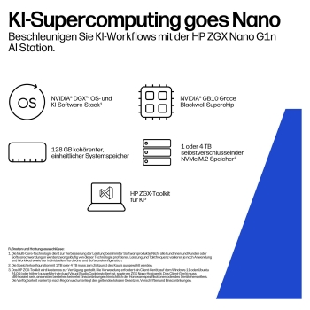 Preview: HP ZGX NANO G1n AI Mini GB10 Nvidia Blackwell/128GB/2TBSSD/DGX WLAN