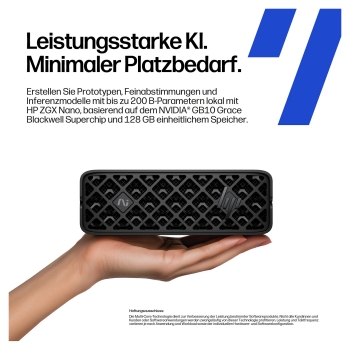 Preview: HP ZGX NANO G1n AI Mini GB10 Nvidia Blackwell/128GB/2TBSSD/DGX WLAN