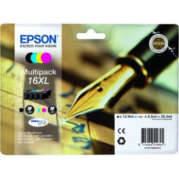 Preview: Epson Tinte 16XL C13T16364012 4er Multipack (BKMCY) bis zu 450 Seiten