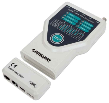 INTELLINET Kabeltester 5-in-1 RJ45/RJ11/USB/FireWire/10Base