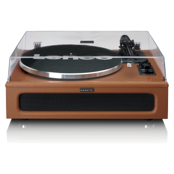 Preview: Lenco LS-430 Plattenspieler 4x Lautsprechern BT braun