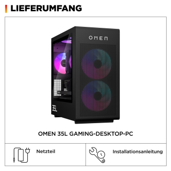 Preview: HP OMEN GT16-1472ng 35L Gaming Desktop RYZ7 9800X3D/32GB/1TBSSD/RTX5070Ti/W11Home