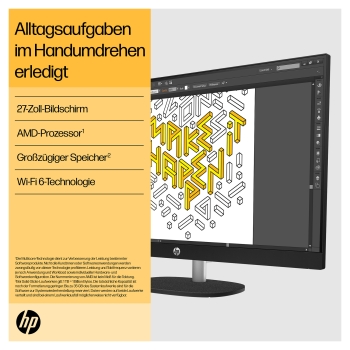 Preview: HP 27-cr0471ng AiO 27 FHD RYZ7-7730U/16GB/1TBSSD/W11Home white