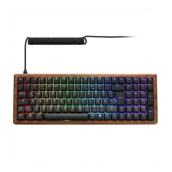 Sharkoon SKILLER SGK50 S2 Wood PBT holz/schwarz US-Layout Gateron G Pro 3.0