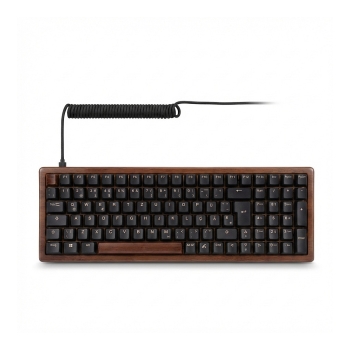 SKILLER SGK50 S2 Wood PBT (holz/schwarz. UK-Layout. Gateron G Pro 3.0 Yellow)