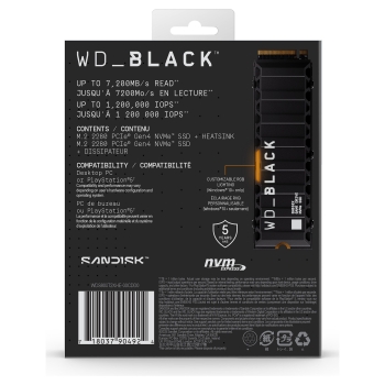 Preview: 8TB WD Black SSD SN850X Heatsink POWERED BY SANDISK