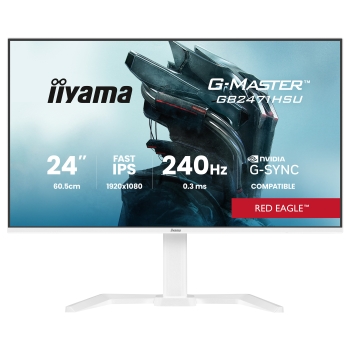 Preview: iiyama G-MASTER Red Eagle™ GB2471HSU-W1 Gaming-Monitor 60.5 cm (24) weiß