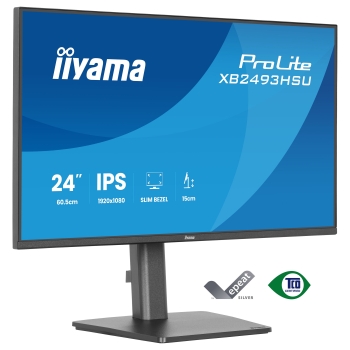 60,5cm/23,8 (1920x1080) iiyama ProLite XU2493HSU-B1 16:9 FHD IPS 4ms 60Hz VGA HDMI DisplayPort USB VESA Speaker Black