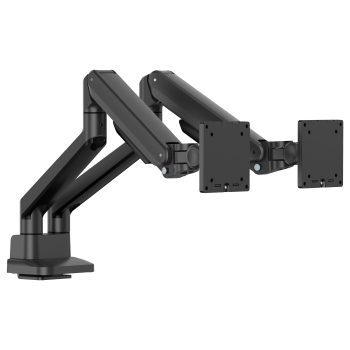 Preview: IIYAMA Tischhalterung 100x100 dual 2x12kg/24-32''/Gasdruckfeder/schwarz
