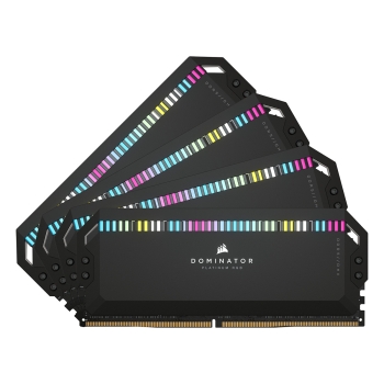 Preview: 64GB Corsair DIMM 6200 (4x 16 GB) Quad-Kit (schwarz. CMT64GX5M4B6200C32. Dominator Platinum RGB. INTEL XMP)