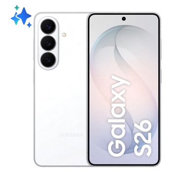 Samsung Galaxy S26 256GB White 15.93cm (6.3) OLED Display. Android 16. 50MP Triple-Kamera