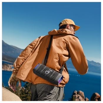 Preview: ANKER Soundcore Boom 3i black robuster Outdoor Bluetooth Lautsprecher IP68 50W BassUp 16h Spielzeit Lichtshow TWS-Stereo