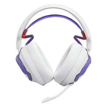Preview: JBL Quantum 650 Wireless Over-Ear-Gaming-Headset. weiss/violett