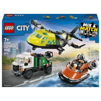 LEGO 60505 City Kombinationsset mit Flugzeug. Wartungsfahrzeug und Luftkissenboot