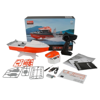 Preview: Amewi Rettungsboot Snig Jetantrieb 320mm RTR weiß/orang 8+