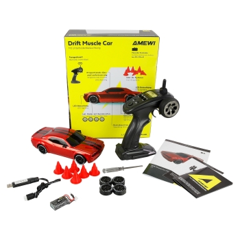 Preview: Amewi RC Drift Muscle Car 4WD 1:20 RTR rot