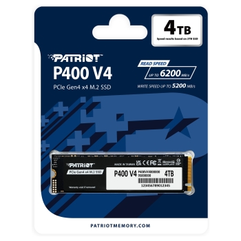 Preview: M.2 4TB Patriot P400 V4 (PCIe 4.0 x4. NVMe 2.0. 2280)