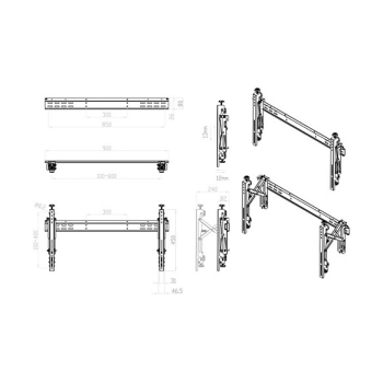 Preview: ROLINE Video-Wand-Lsung fr Digital Signage Dual Screen Halterung