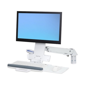 ERGOTRON StyleView Sit-Stand Combo Arm weiss fuer LCD bis 61cm 24 Zoll und Tastatur max 13.2kg VESA 75x75 100x100mm