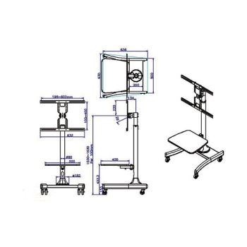 Preview: VALUE LCD-/TV-Rollstnder. 27-47 Zoll. bis 35 kg. schwarz