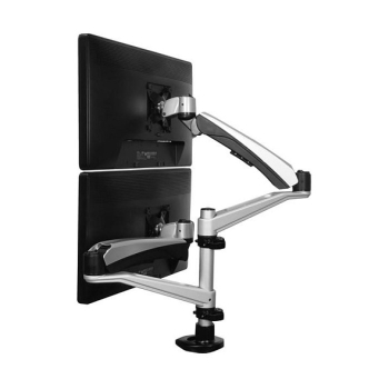 Preview: STARTECH.COM Dual-Monitorhalterung mit voll beweglichem Arm - Stapelbar - Austauschbare Arme und federuntersttzte Hhenverstellung