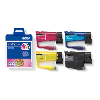 Preview: Brother Tintenpatrone LC-527XLVAL Multipack (je 1x BK/M/C/Y)