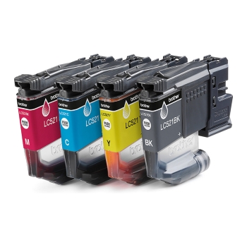 Preview: Brother Tintenpatronen LC-521VAL Multipack (je 1x BK/M/C/Y)