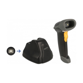 Preview: 2.4 GHz Barcode Scanner 1D und 2D mit Ladestation - Mehrsprachig