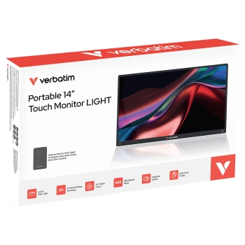 Preview: Verbatim Portable Monitor 14 Full HD Touchscreen Monitor