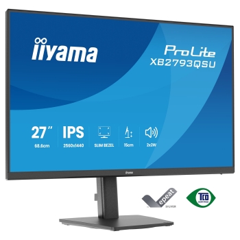 68,5cm/27 (2560x1440) iiyama ProLite XB2793QSU-B1 16:9 WQHD IPS 1ms 75Hz HDMI DisplayPort USB VESA Speaker Black