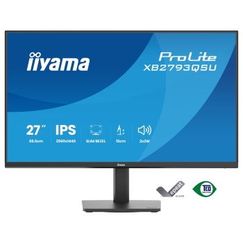 Preview: 68,5cm/27 (2560x1440) iiyama ProLite XB2793QSU-B1 16:9 WQHD IPS 1ms 75Hz HDMI DisplayPort USB VESA Speaker Black