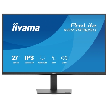 Preview: 68,5cm/27 (2560x1440) iiyama ProLite XB2793QSU-B1 16:9 WQHD IPS 1ms 75Hz HDMI DisplayPort USB VESA Speaker Black