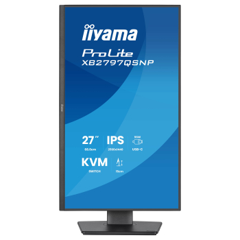 Preview: 68,5cm/27 (2560x1440) iiyama ProLite XB2797QSNP-B1 16:9 WQHD IPS 1ms 75Hz HDMI DisplayPort USB USB-C LAN VESA Speaker KVM Pivot Black