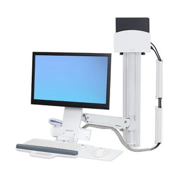 ERGOTRON StyleView Sit-Stand Combo System weiss fuer LCD bis 61cm 24 Zoll Tastatur max 13.2kg