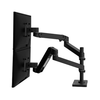 Tischhalterung für 2 Monitore übereinander je bis zu 24 Zoll. 1.8-10 kg. Constant Force Bewegungstechnologie. 10 Jahre Garantie