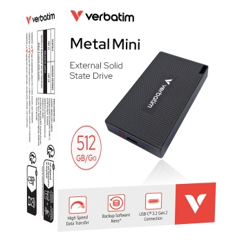 Preview: 512GB Verbatim Metal Mini USB 3.2 Typ A-C