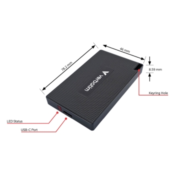 Preview: 512GB Verbatim Metal Mini USB 3.2 Typ A-C