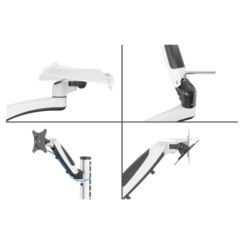 Preview: Digitus Arbeitsplatz (Monitor. Tastatur. Maus) Wandmontage. Befestigung/Montage (wei/schwarz)