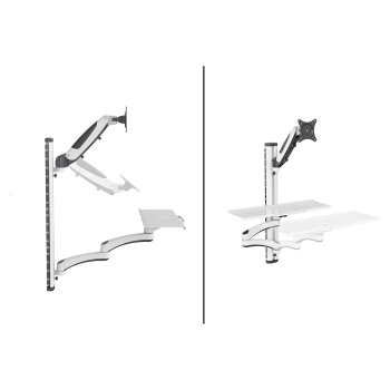 Preview: Digitus Arbeitsplatz (Monitor. Tastatur. Maus) Wandmontage. Befestigung/Montage (wei/schwarz)