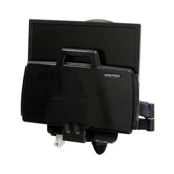 Preview: ERGOTRON Combo Arm der Serie 200 schwarz fuer LCD bis 61cm 24 Zoll Tastatur Maus Handballenauflage und Barcode Lesegeraet
