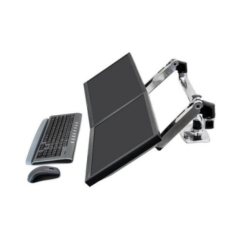 Preview: ERGOTRON LX Montagearm fr 2 Monitore nebeneinander bis 68.6cm 27Zoll max.18kg. LCD- oder Laptop-Reichweite von bis zu 64cm